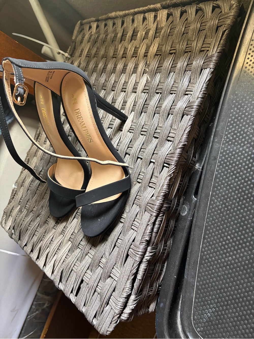 Dream Pairs Black Strappy Stiletto Sandals